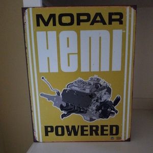 Mopar Hemi Metal Sign